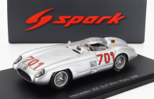 Spark-model Mercedes benz 300 Slr 3.0l S8 Team Daimler-benz Ag N 701 Mille Miglia 1955 K.kling 1:43 Silver