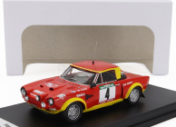 Trofeu Fiat 124 Abarth (night Version) N 4 Winner Rally Portugal 1975 Markku Alen - Ilkka Kivimaki 1:43 Červená Žlutá