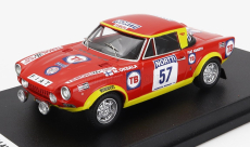 Trofeu Fiat 124 Abarth (night Version) N 57 Rally 1000 Lakes 1974 Marketta Oksala - Terttu Aho 1:43 Červená Žlutá