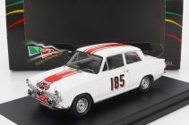 Trofeu Ford england Cortina Gt N 185 Rally Montecarlo 1964 J.manussis - J.uren 1:43 Bílá Červená