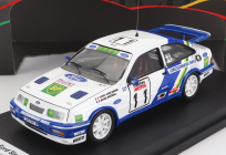 Trofeu Ford england Sierra Rs Cosworth (night Version) N 11 Rally Tour De Corse 1989 P.c.baroni - M.rousseau 1:43 Bílá Modrá