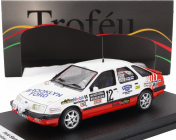 Trofeu Ford england Sierra Xr 4x4 (night Version) N 12 Rally National Breakdown 1987 Phil Collins - Brian Thomas 1:43 Bílá Červená