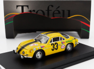 Trofeu Renault A110 Alpine (night Version) N 3 Rally Tap 1968 Dan Blain - Christian Melville 1:43 Žlutá Černá