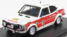 Trofeu Toyota Corolla N 3 Rally Sweden 1971 H.mikkola - A.hertz 1:43 Bílá Červená