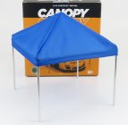 American diorama Accessories Canopy Set With Frame And Cover 1:24 Chrome Blue