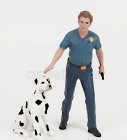 American diorama Figures Firefighters - Fire Dog Training 1:24 2 Tóny Modré