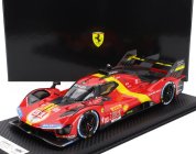 Bbr-models Ferrari 499p 3.0l Turbo V6 Team Ferrari Af Corse N 51 3rd Wec 6h Spa 2023 Alessandro Pier Guidi - James Calado - Antonio Giovinazzi 1:18 Červená Žlutá Černá