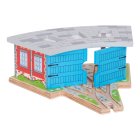 Bigjigs Rail Trojité depo s vraty - poškozený obal