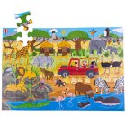 Bigjigs Toys Podlahové puzzle Africké dobrodružné 48 dílků