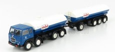 Brekina plast Fiat 690 Millepiedi Tanker Truck Olio Fiat 1960 1:87 Modrá Černá Bílá