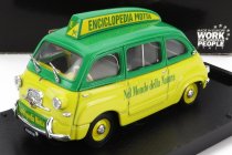 Brumm Fiat 600 Multipla - Enciclopedia Motta 1956 1:43 Žlutá Zelená