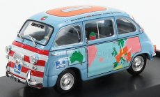 Brumm Fiat 600d Multipla - Graziano Rossi Motorhome 1960 1:43 Světle Modrá