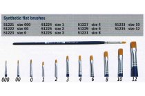 Brush Synthetic Flat 51224 - plochý syntetický štětec (velikost 1)