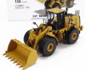 Dm-models Caterpillar Cat966 Ruspa Gommata - Scraper Tractor Wheel Loader 1:50 Žlutá Černá