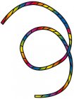 Duhový ocas Tube Tail Rainbow Spiral 6 m