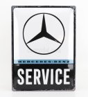 Edicola Accessories 3d Metal Plate - Mercedes Benz Service 1:1 Černá Bílá Modrá