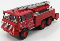 Edicola Berliet Ff 6x6 Fpt Hr Tanker Truck Požární vůz 1971 1:43, červená