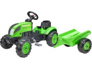 FALK - Šlapací traktor Country Farmer s vlečkou zelený