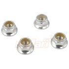 Hliníkové matice kol 5mm Lock Nut 4ks - Stříbrné