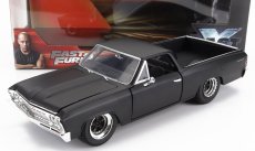 Jada Chevrolet El Camino Pick-up (ff10) Custom 1967 - Fast & Furious 1:24 Black