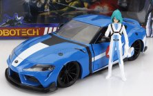 Jada Toyota Supra With Max Sterling Figure Robotech 2020 1:24 Světle Modrá Bílá