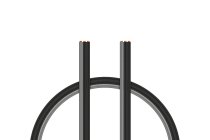 Kabel třížilový černo/šedý plochý 0,33mm2 / 22AWG