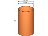 Klima Spojka 75mm trubek pr. 72.6mm x 120mm