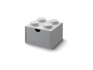 LEGO stolní box 4 se zásuvkou šedý