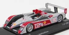 Minichamps Audi R10 N 2 Winner 12h Sebring 2007 - Pirro Biela Werner 1:43 Silver Red