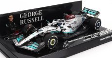 Minichamps Mercedes gp F1 W13e Team Mercedes-amg Petronas F1 N 63 Silverstone British Gp 2022 George Russel 1:43 Stříbrná Zelená