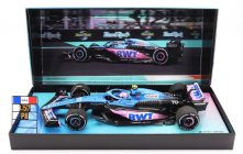 Minichamps Renault F1  A523 Team Bwt Alpine N 10 8th Miami Gp With Pit Board 2023 Pierre Gasly 1:18 Modrá Černá Růžová