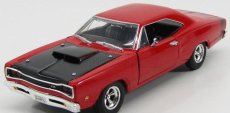 Motor-max Dodge Coronet Coupe 2-door Six Pack 1969 - Super Bee 1:24 Červený Mat Černý