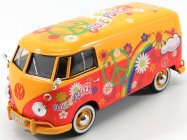 Motor-max Volkswagen T1 Type 2 Van Flower Prower 1962 1:24 Oranžová Červená