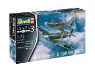 Plastic Modelkit letadla 03710 - Bf109G-10 & Spitfire Mk.V (1:72)