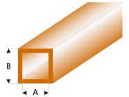 Raboesch profil ASA trubka čtvercová transparentní hnědá 3x4x330mm (5)