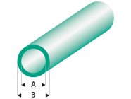 Raboesch profil ASA trubka transparentní zelená 5x6x330mm (5)