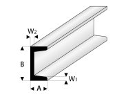 Raboesch profil ASA U 2.5x5x330mm (5)