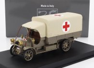 Rio-models Fiat 18bl Truck Telonato Ambulanza C.r.i. 1915 - 160th Anniversario Croce Rossa Italiana 1:43 Vojenská Zelená