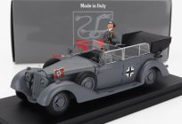 Rio-models Mercedes benz 770k Wehrmacht - Con Ufficiale E Soldato -  Hierarchy And Soldier Figures Included 1941 1:43 Black