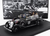 Rio-models Mercedes benz Now With 5 Figures - 770k Open - After Won War Hitler's Car With American Senators - Dachau Germany 25 May 1945 - L'auto Di Hitler Requisita Ed Utilizzata Dai Senatori Americani A Guerra Appena Vinta - Dachau Germania 25 Maggio 1945 1:43 Black