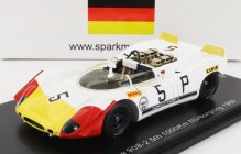 Spark-model Porsche 908/2 N 5 5th 1000km Nurburgring 1969 W.kauhsen - K.von Wendt 1:43 Bílá Červená Žlutá