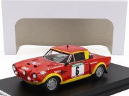 Trofeu Fiat 124 Abarth (night Version) N 6 Rally Portugal 1975 Alcide Paganelli - Nini Russo 1:43 Červená Žlutá