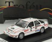 Trofeu Ford england Sierra Xr 4x4 N 2 Rally Sweden 1987 Stig Blomqvist - Bruno Berglund 1:43 Bílá Červená