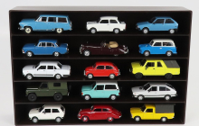 Vetrina display box Accessories Espositore Aperto - For Auto 1/43 1/64 - Cars Not Included - Lungh.lenght Cm 36.8 X Largh.width Cm 6.7 X Alt.height Cm 24.3 (altezza Utile Tra I Ripiani Cm 4.5 Inner Height Among Shelves) 1:43 Brown