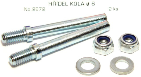 2872 hřídel kola průměr 6mm, 2ks