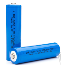 3.7V 2000mAh 30A 18650, 2 ks.