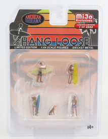 American diorama Figures Set - Hang Loose Surfing 1:64 Různé