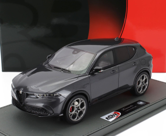 Bbr-models Alfa romeo Tonale Veloce Plug-in Hybrid 2023 - Con Vetrina - With Showcase 1:18 Grigio Vesuvio - Grey Met