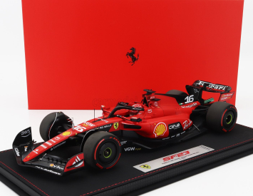 Bbr-models Ferrari F1  Sf-23 Team Scuderia Ferrari N 16 3rd Belgium Spa Gp 2023 Charles Leclerc - Con Vetrina - With Showcase 1:18 Červená Černá