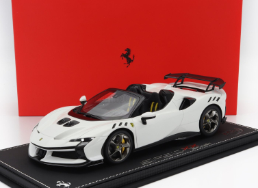 Bbr-models Ferrari Sf90 Xx Stradale Spider 2024 - Con Vetrina - With Showcase 1:18 Bianco Cervino - Bílá Černá